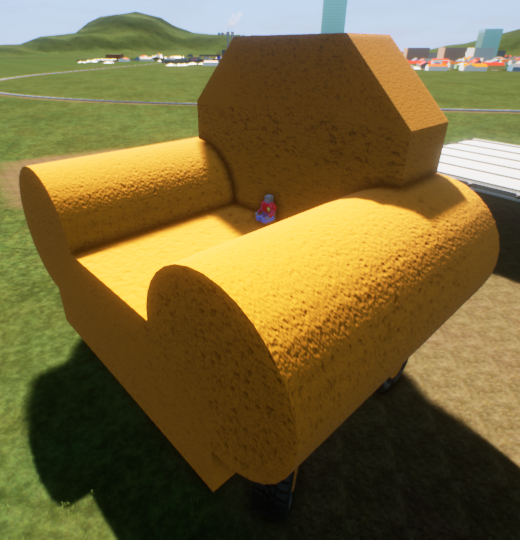 Large sofa with wheels