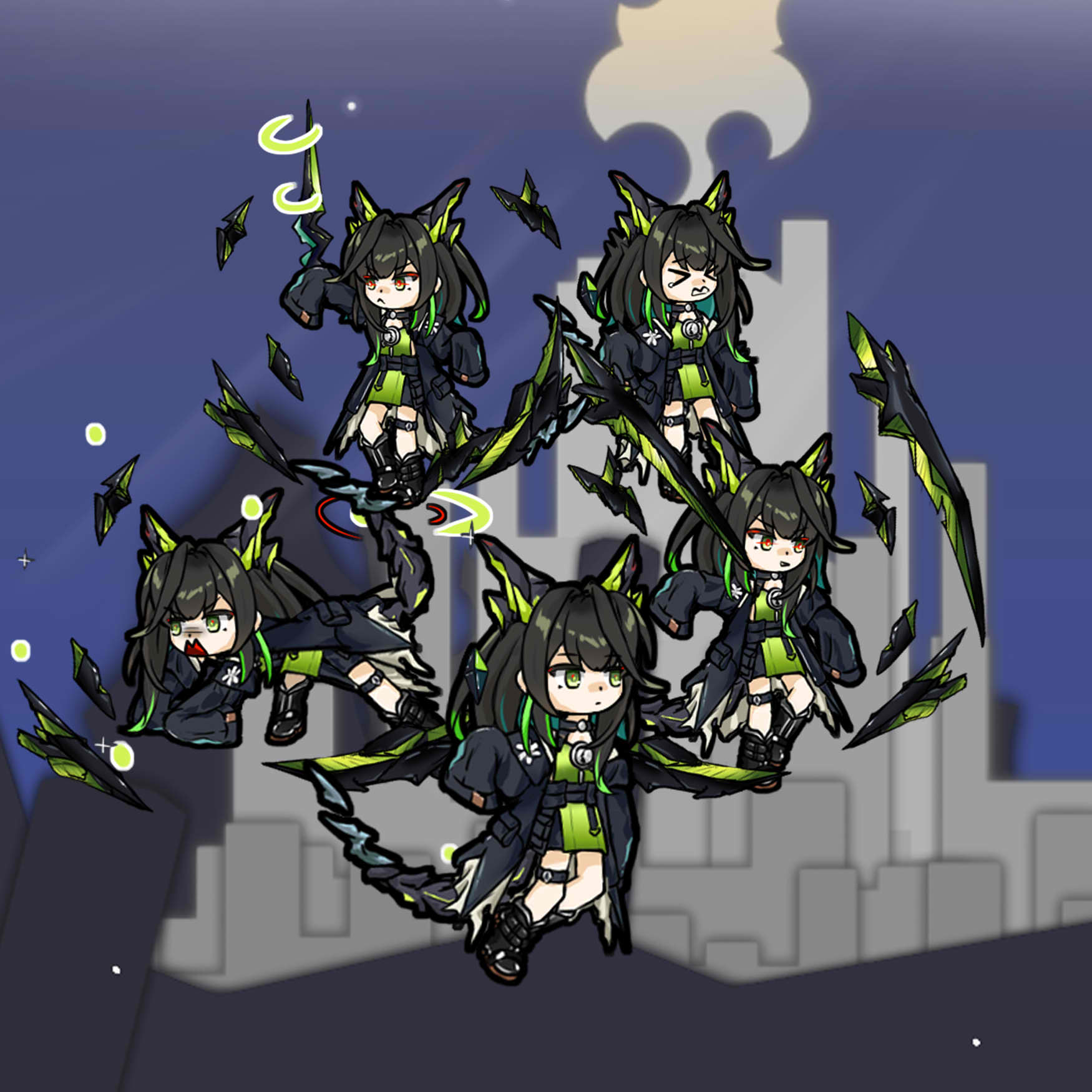 [Arknights]Mon3tr 幻影兔兔换色2 (shadow)