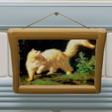 Angora Cat Wooden Frame