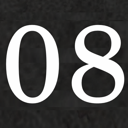Numerical Decal 08 (Black)