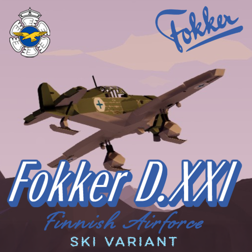 Fokker D.XXI (Finnish Air Force) With Skis