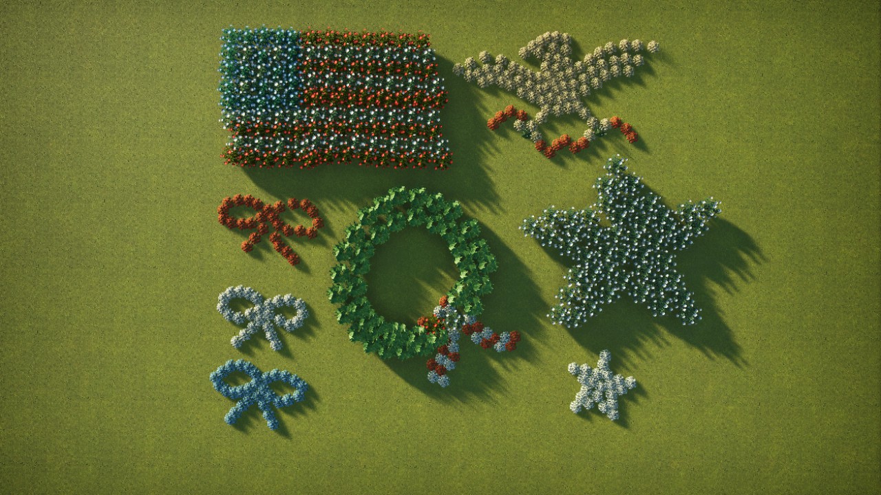 USA Symbol Flowerbeds - No DLC