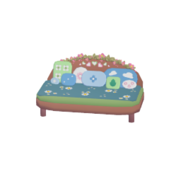 Floral Bed Couch