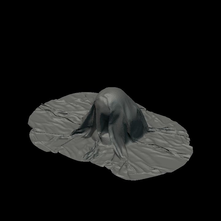 Covered furniture - Statue 3 colourable