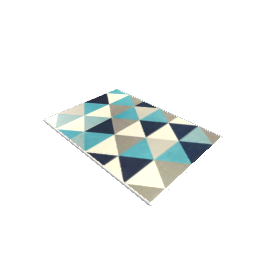 Blue Geometric 5'x7' Rug