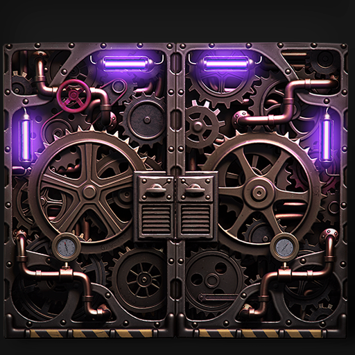Sheet Metal Double Door | Gear Mechanism (Glow)