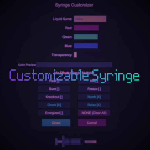 Customizable Syringe Mod
