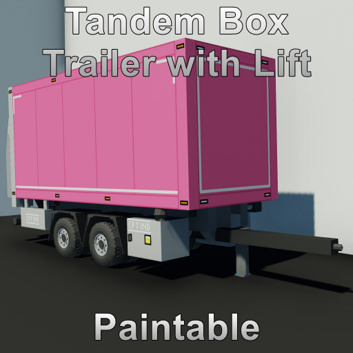 Paintbale Tandem Box Trailer with Lift [Description for instructions]