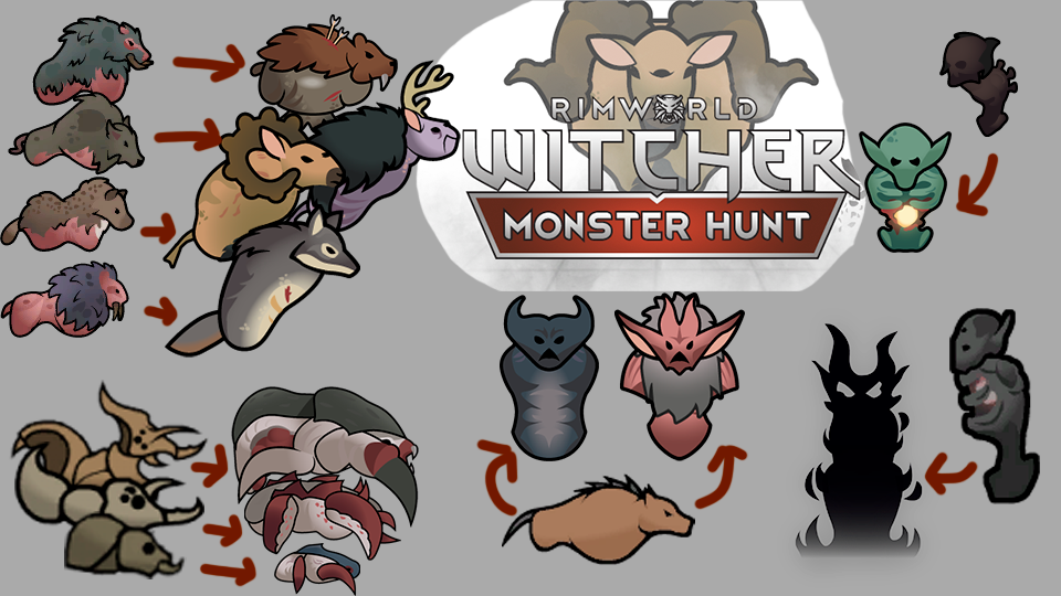 The Witcher textures for anomaly entities, insectoids and wargs.