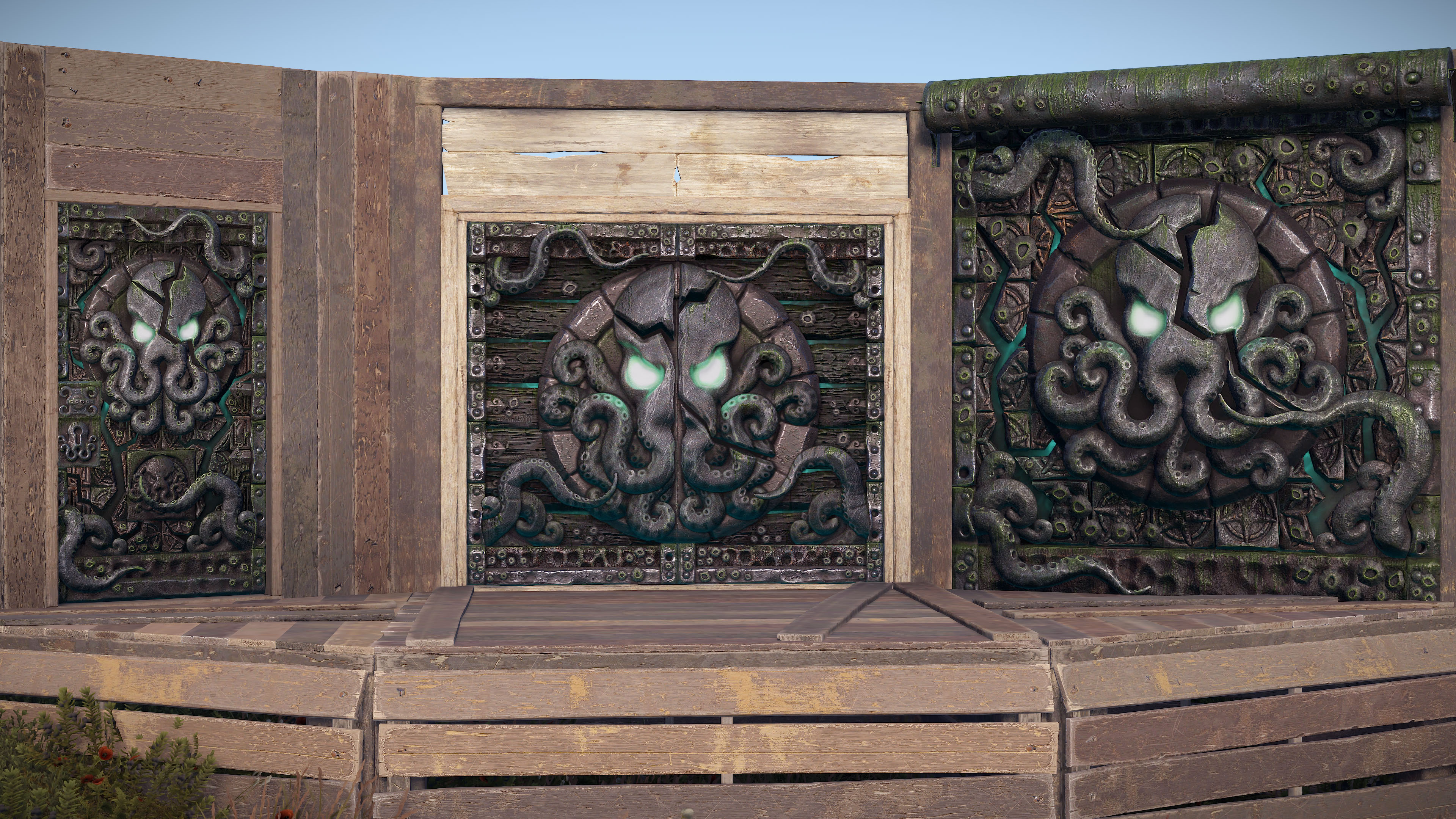 Tomb Of The Octopus Wooden Double Door thumbnail 6