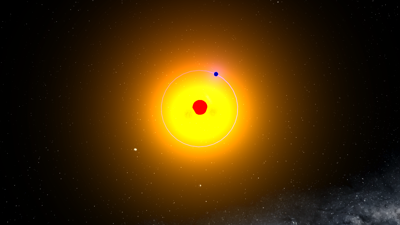 the sun got replaced by a atom