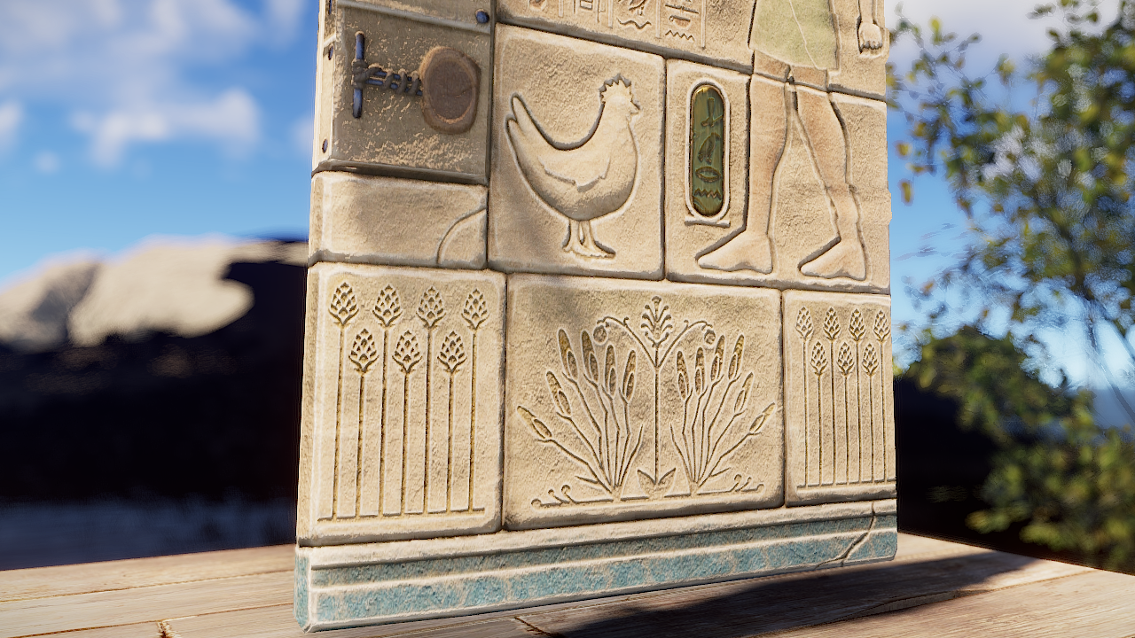 Hieroglyphic Metal Door