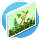 Leafeon in grass (canvas)