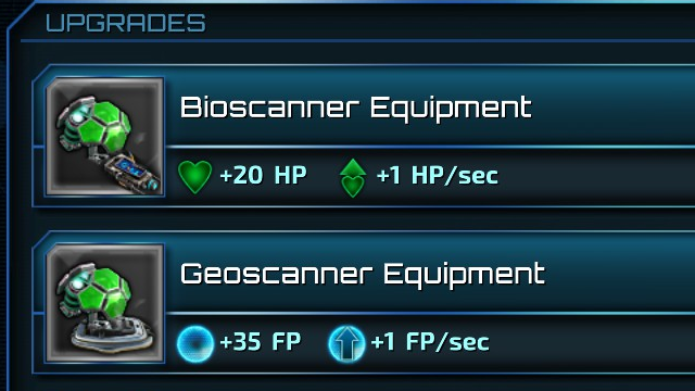 Scanner Drones - Upgrades Stats Changes