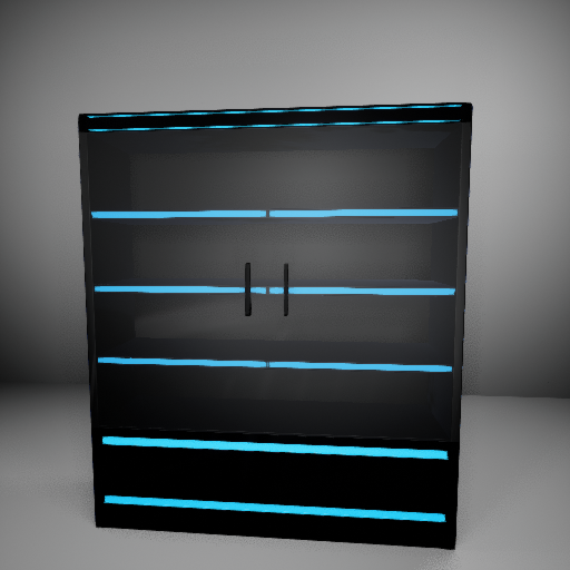 Gaming Shelf Blue Led