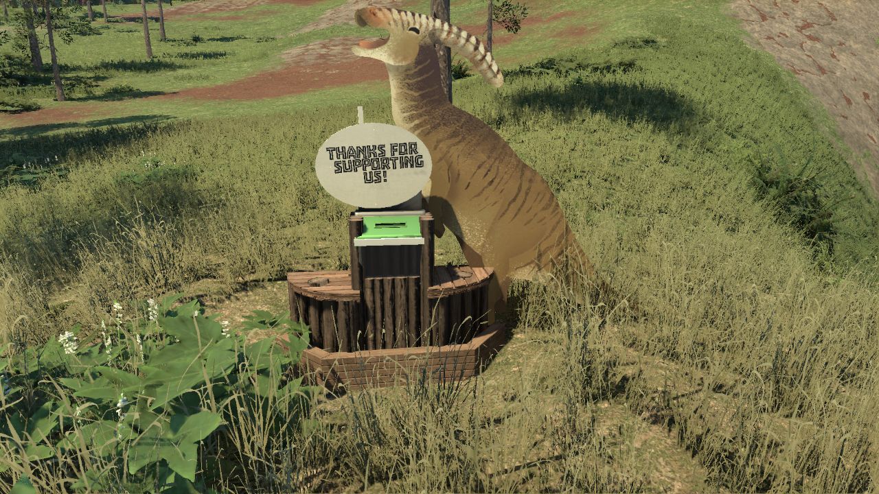 Parasaurolophus "Thank You" Donation Box