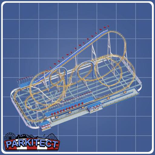 Kirmes Achterbahn Teststrecke (Funfair Coaster)