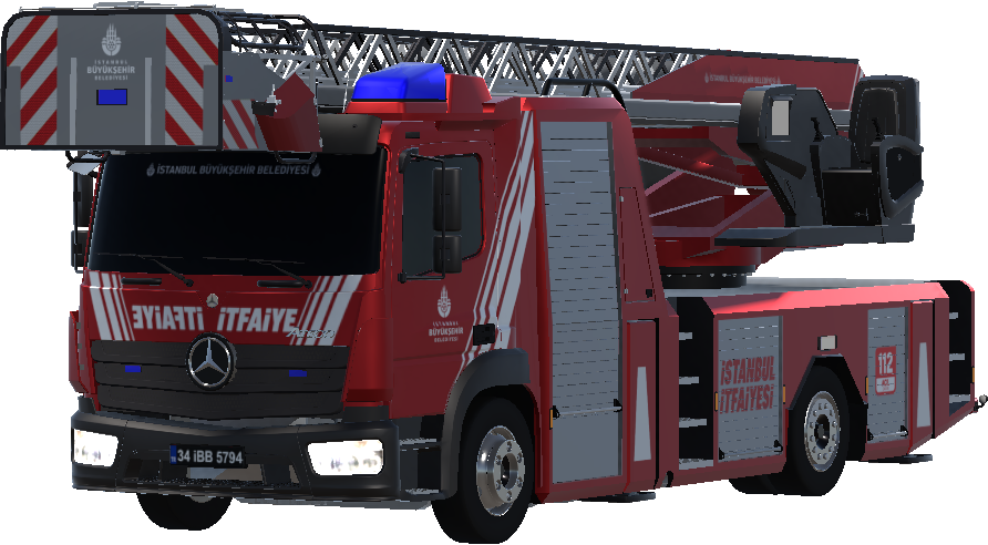 Mercedes-Benz Atego 2019 | Istanbul Fire Department Ladder Truck