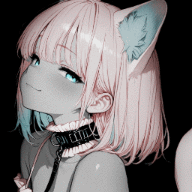 catgirl dark background / colored 4K