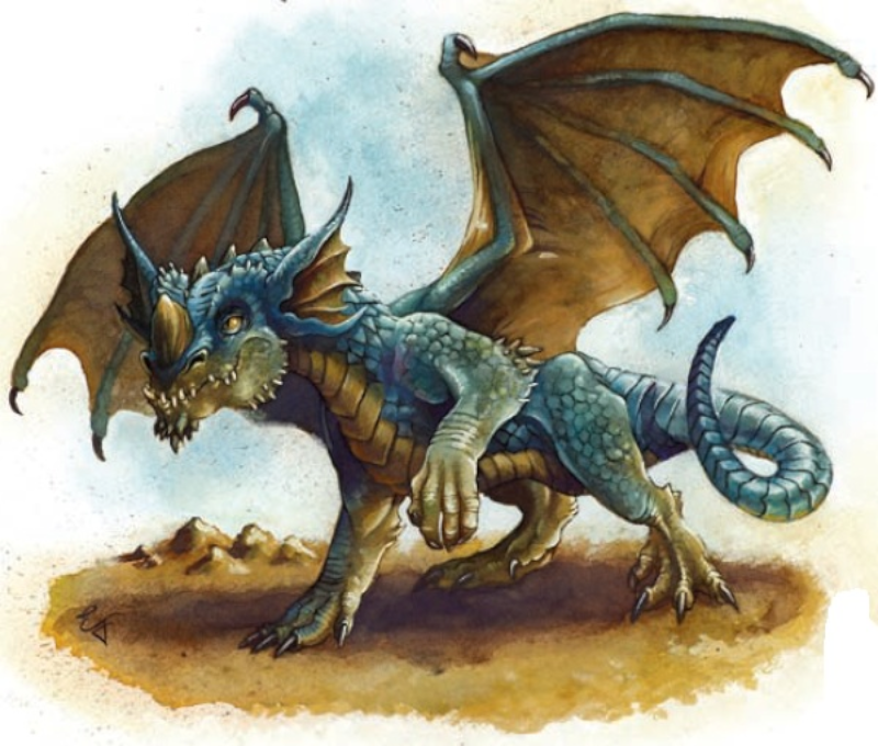 Blue dragon wyrmling