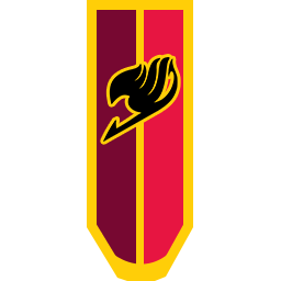 Fairy tail flag in red and yellow with a even thicker outline.