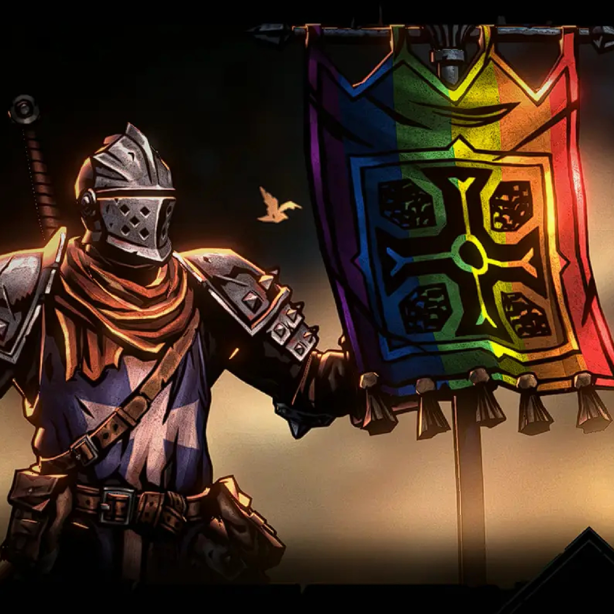Crusader Rainbow Pride Banner