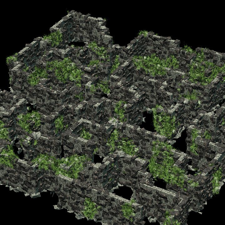 Jungle ruins - maze w grass