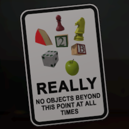 Really No Objects Sign