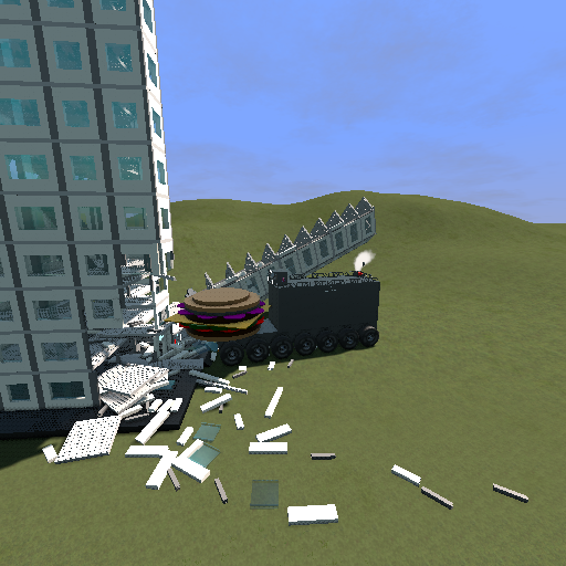 Camodo Gaming´s drivable burger XFS tower destroyer 1