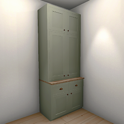 Rosemary Kitchen tall standing cabinet 100 cm - Sage green