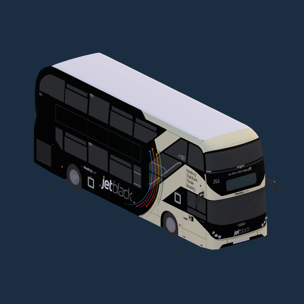 Reading Buses 253 YX74 ORH Jet Black 1 Livery