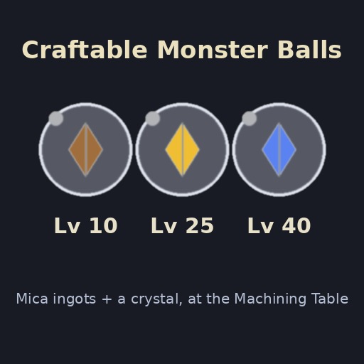 Craftable Monster Balls preview