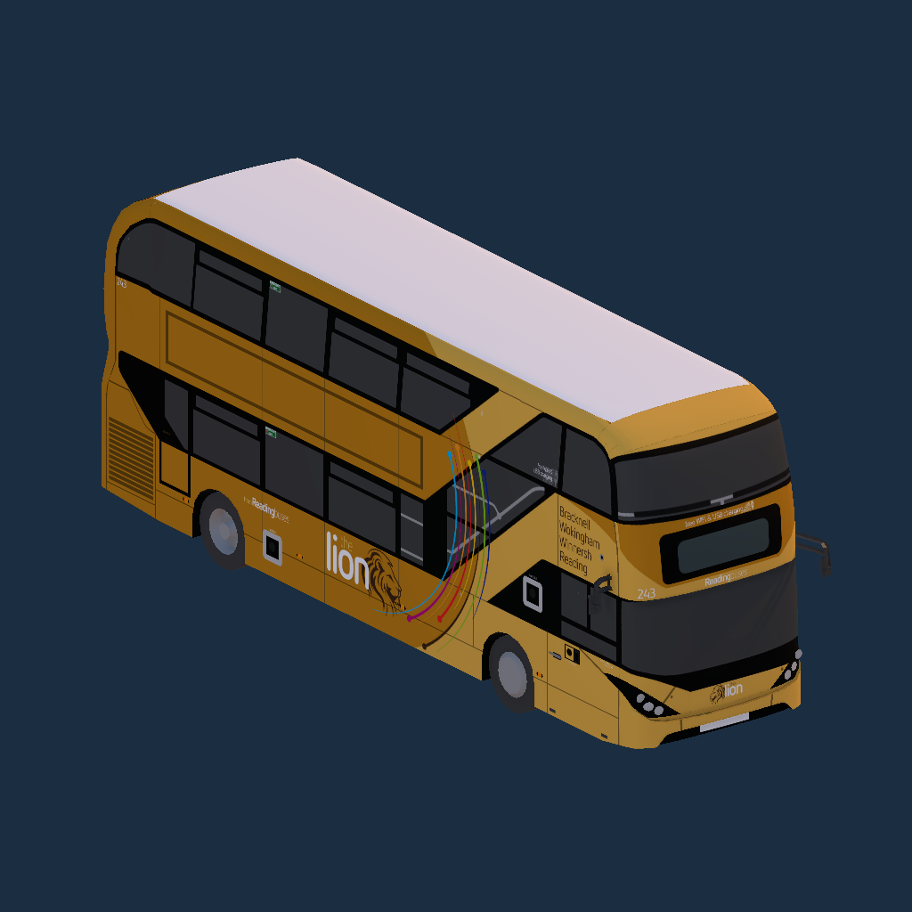 Reading Buses 243 YX73 PHK Lion 4 4a Livery