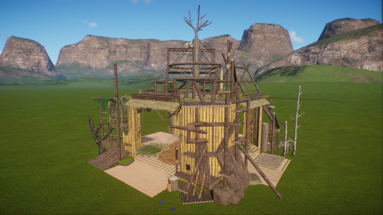 Big shelter with playground