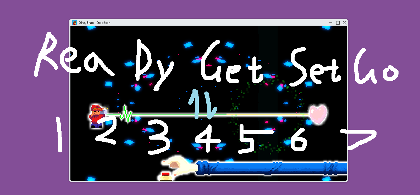 Rhythm Doctor OST - 2~X All The Times but the words "beat" and "shot" are swapped