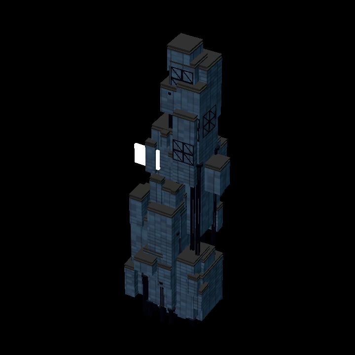 Low Poly Scifi Towers A 2 