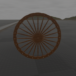 Realistic Wooden Wheel Big