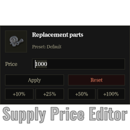 Supply Price Editor