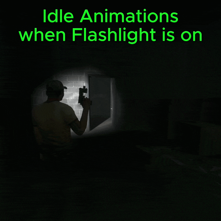 Idle Animations when Flashlight is on
