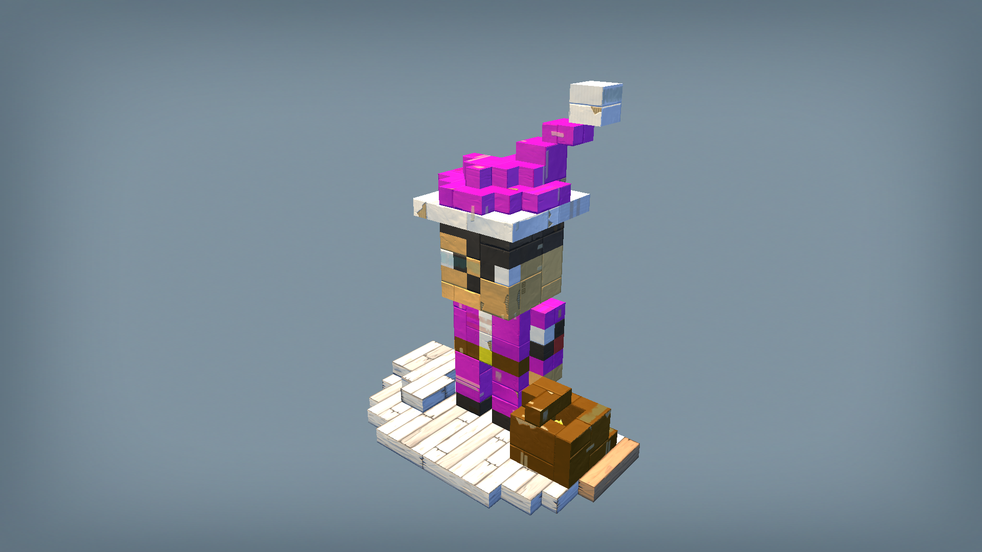pink adolf santa