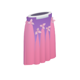 Flowered Pleated Skirt