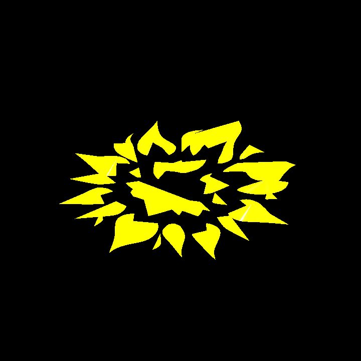 A glowing sigil - yellow burst