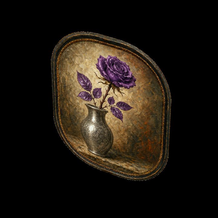 Painting, Purple Rose {2D}