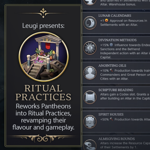 Leugi's Ritual Practices (Pantheon Rework)