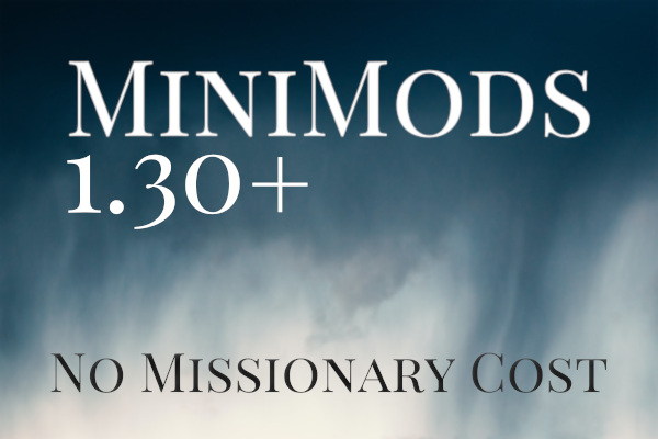 MiniMods No Missionary Cost