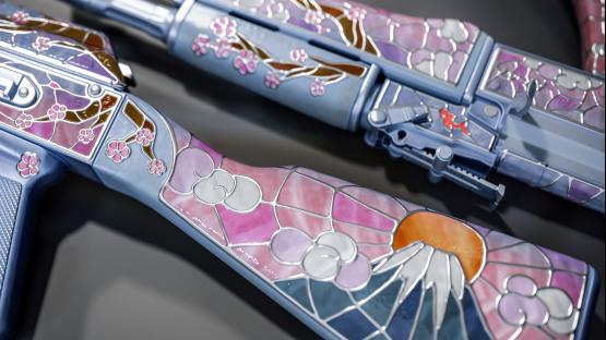 AK-47 | Rising sun (blue)