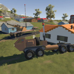 DW's M-1363 Hauling Truck with Heavy Artiliery Trailer