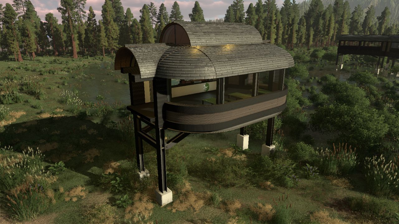 Raised Walkway D3 Small Coffee Shop (Pro-Naturalist Pack)