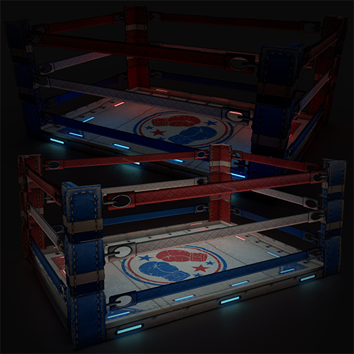 Boxing Ring | Wood Box (Transparency) (Glow)