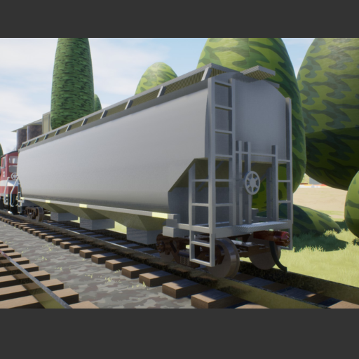 55' 3 Bay Covered Hopper Grey